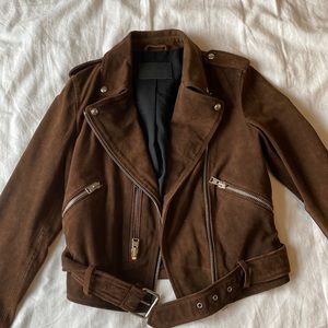 All Saints Suede Balfern Biker Jacket